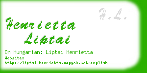 henrietta liptai business card